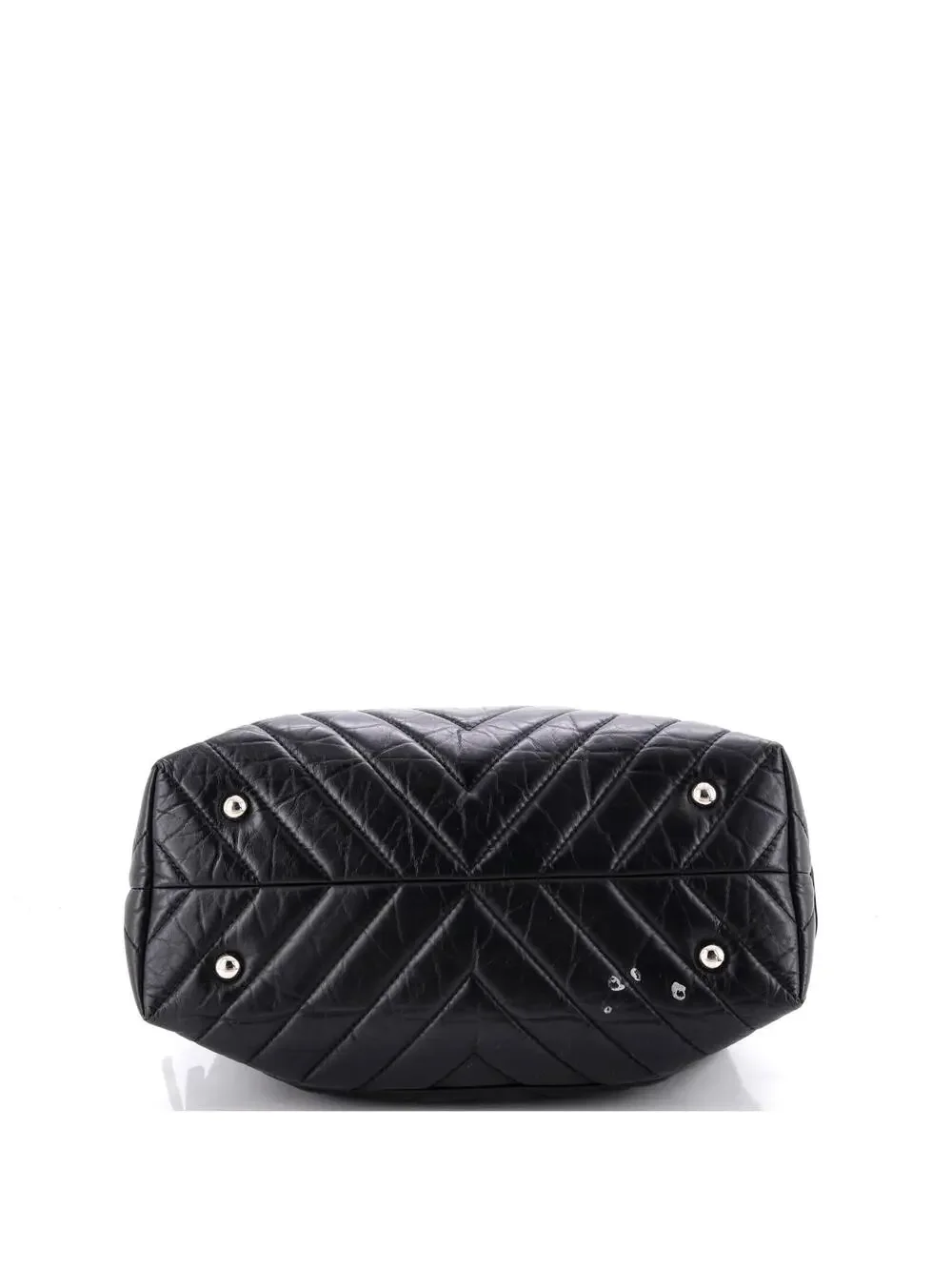Chanel Cc Bowling Bag Chevron Aged #343050C27B